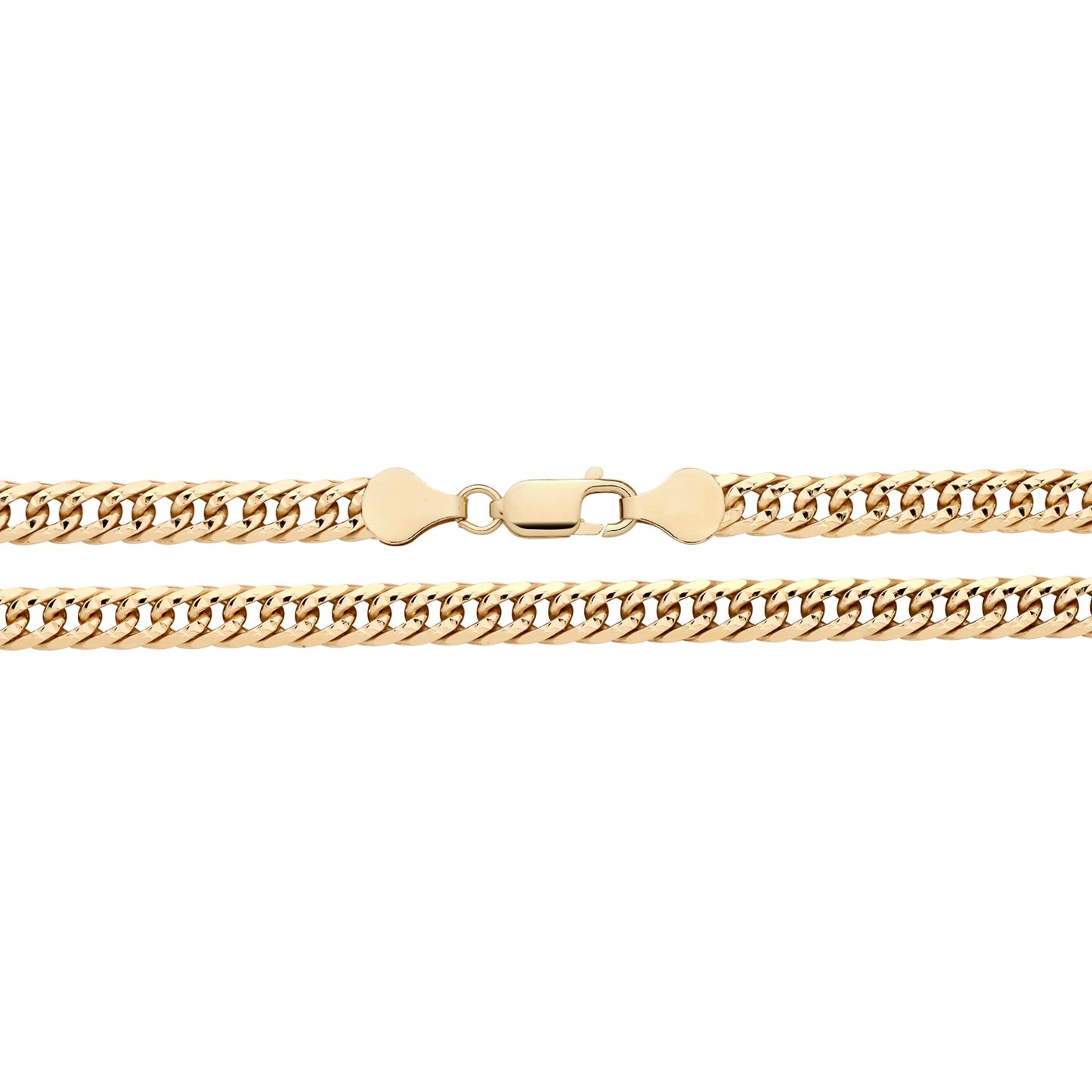 925 Silver Gold Plated 7" Curb Bracelet