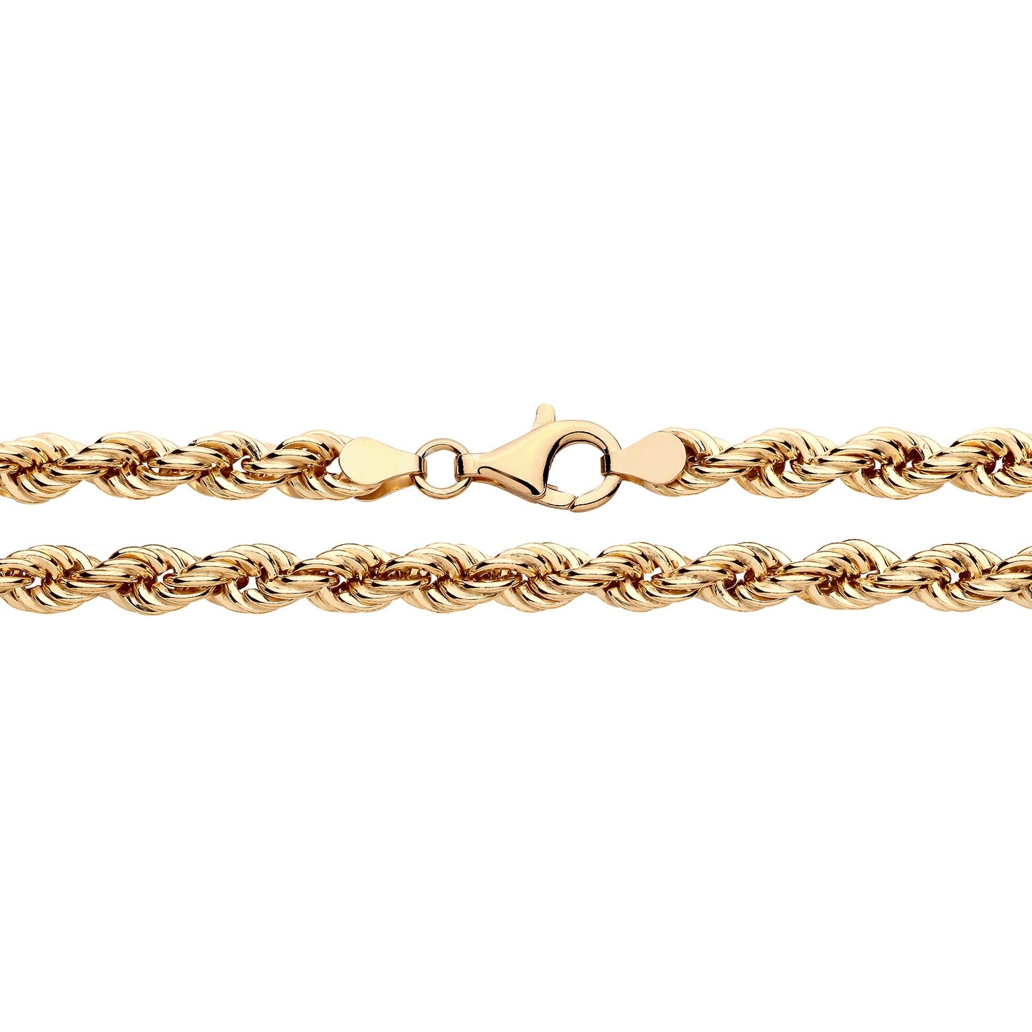 925 Silver Gold Plated 26" Rope Chain