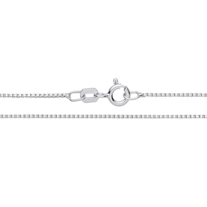 New 925 Silver 18" Box Chain with the weight 1.90 grams and the link width 1mm