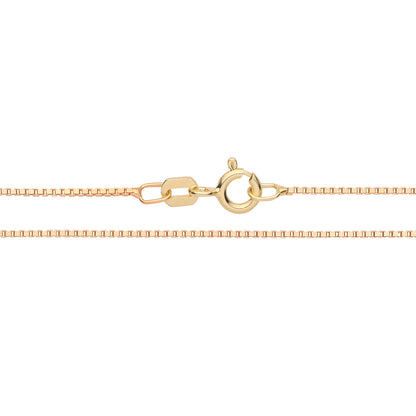 New 925 Silver Gold Plated 18" Box Chain with the link width 1mm