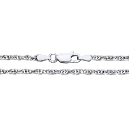 New 925 Silver 7" Prince of Wales Bracelet with the weight 2.10 grams and link width 2mm