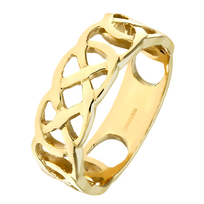 9ct Gold Open Celtic Knot Band Ring