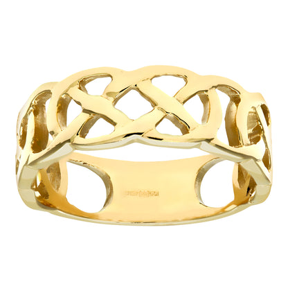 9ct Gold Open Celtic Knot Band Ring