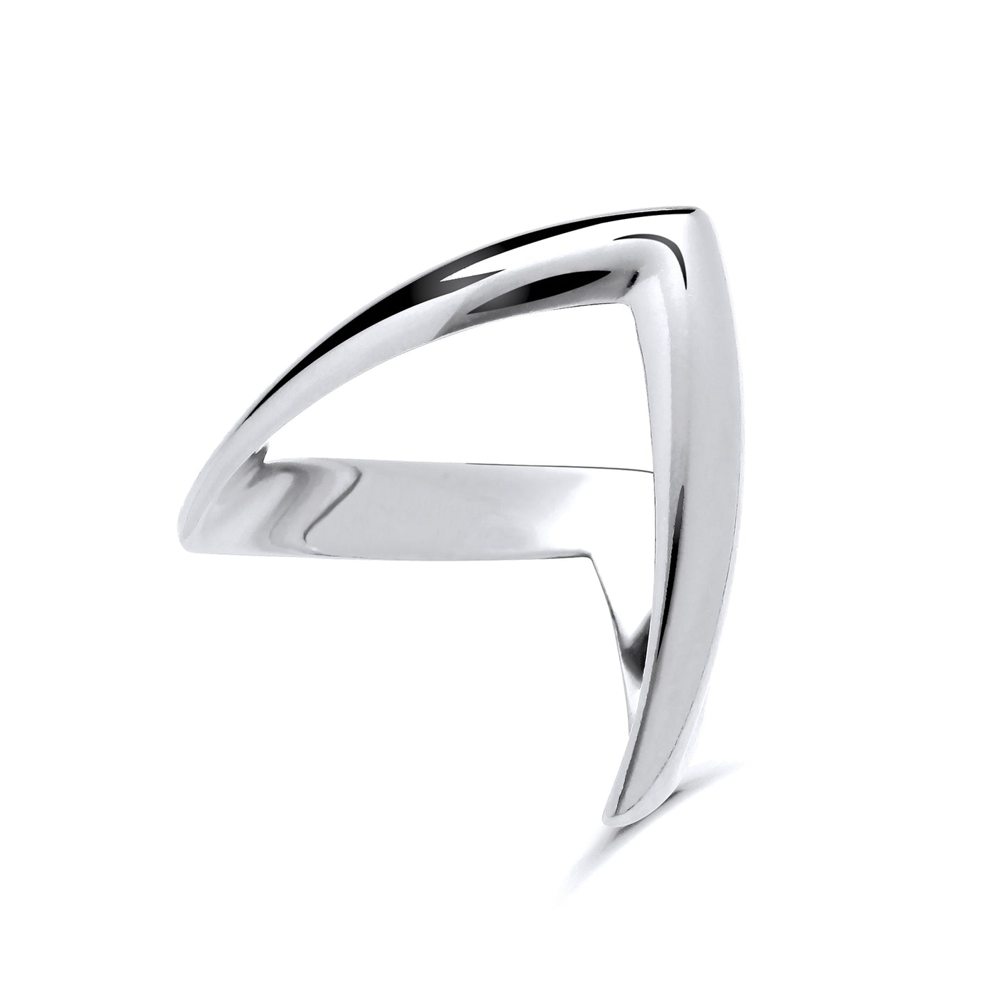 New 925 Silver Double Wishbone Ring in various sizes with the weight 3.70 grams. Band Width 4mm