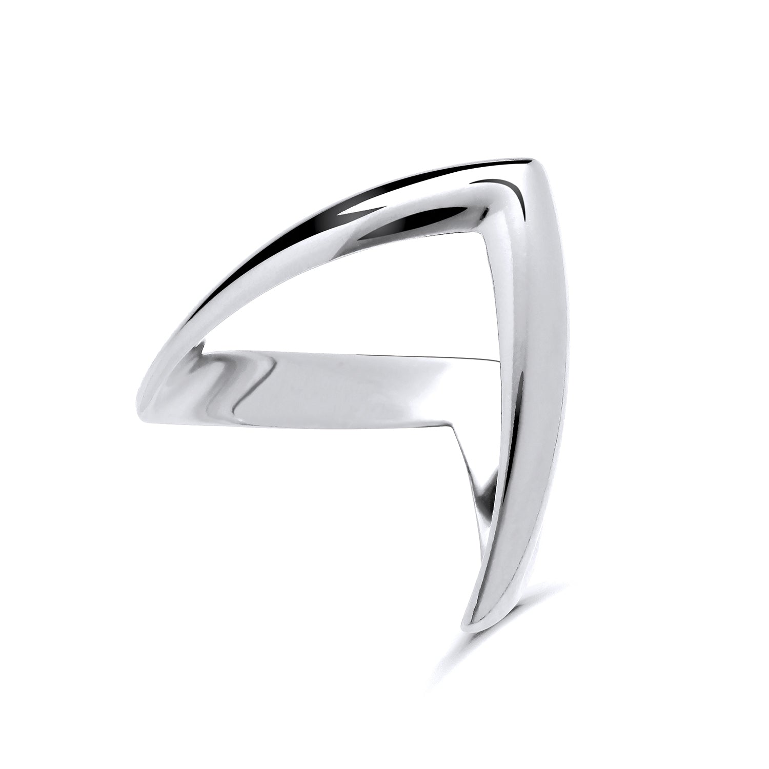 New 925 Silver Double Wishbone Ring in various sizes with the weight 3.70 grams. Band Width 4mm