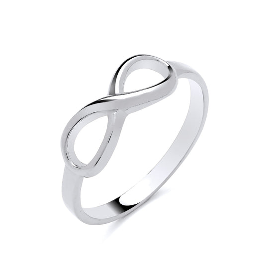 New 925 Silver Infinity Ring in various sizes with the weight 1.50 grams. Ring Face 14mm x 5.75mm