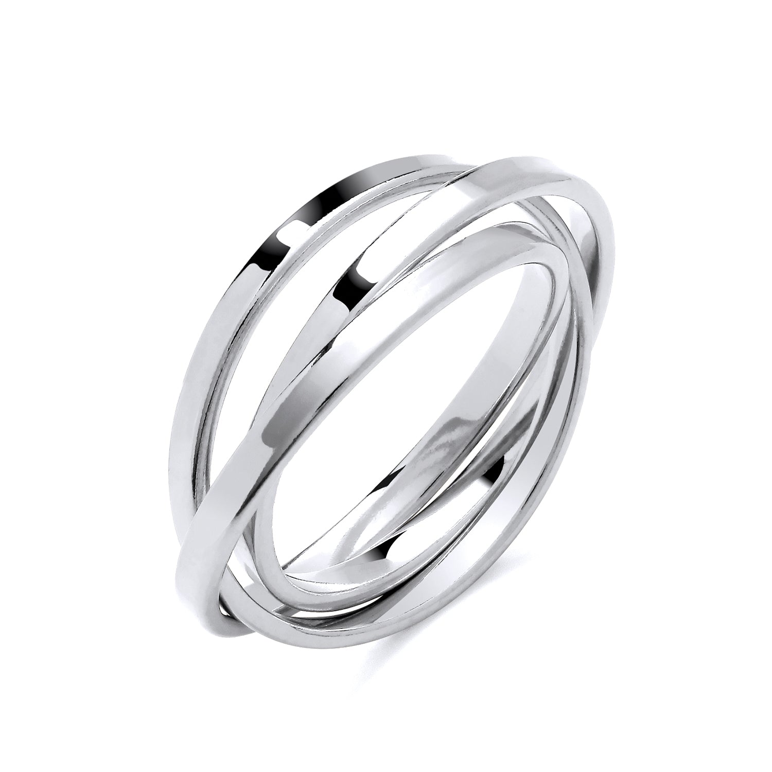 New 925 Silver Triple Band Russian Style Wedding Ring in various sizes with the weight 3.60 grams. Width of Each Band : 2mm