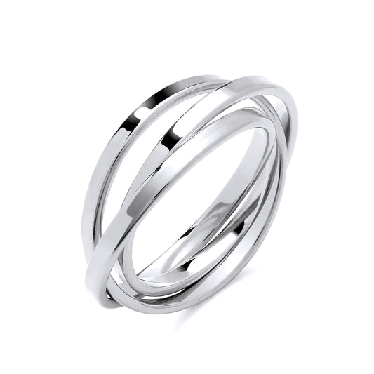 New 925 Silver Triple Band Russian Style Wedding Ring in various sizes with the weight 3.60 grams. Width of Each Band : 2mm