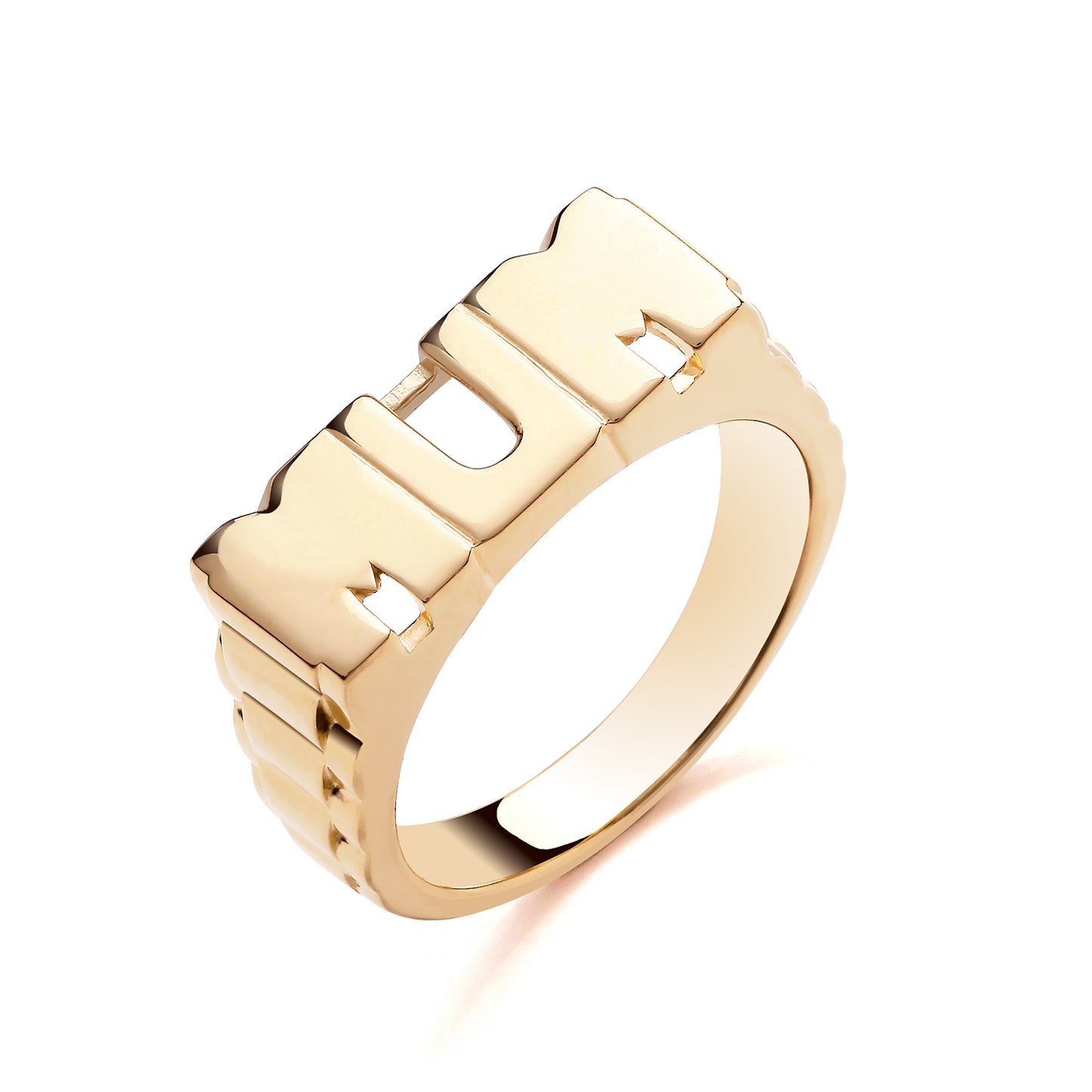 925 Silver Gold Plated Mum Ring