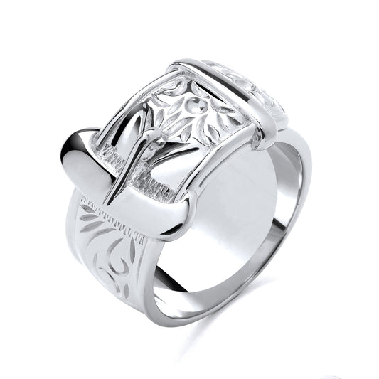 925 Silver Buckle Ring