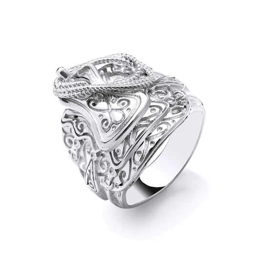 925 Silver Saddle Ring