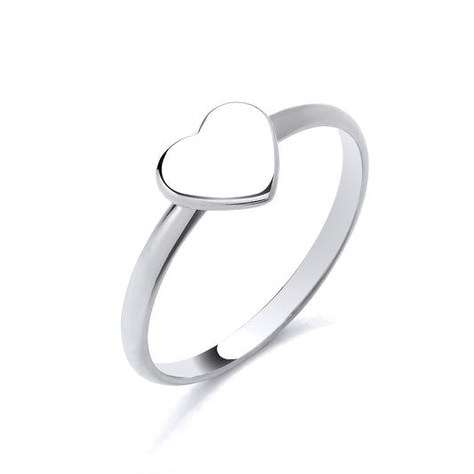 New 925 Silver Plain Heart Ring with the weight 1.40 grams and available in various sizes. Ring Face 7.5mm x 7mm