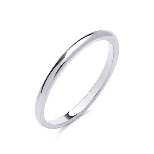 New 925 Silver 1.75mm Plain Wedding Band Ring in various sizes with the weight 1.30 grams. Band Width 1.75mm