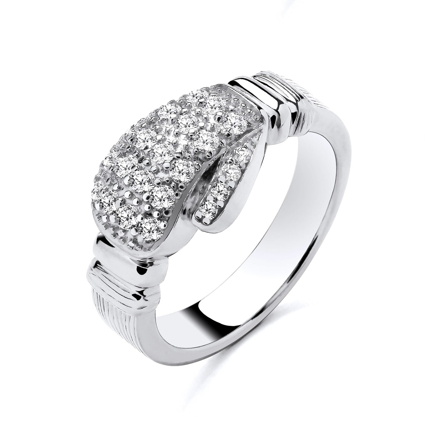 925 Silver & Cubic Zirconia Set Boxing Glove Ring