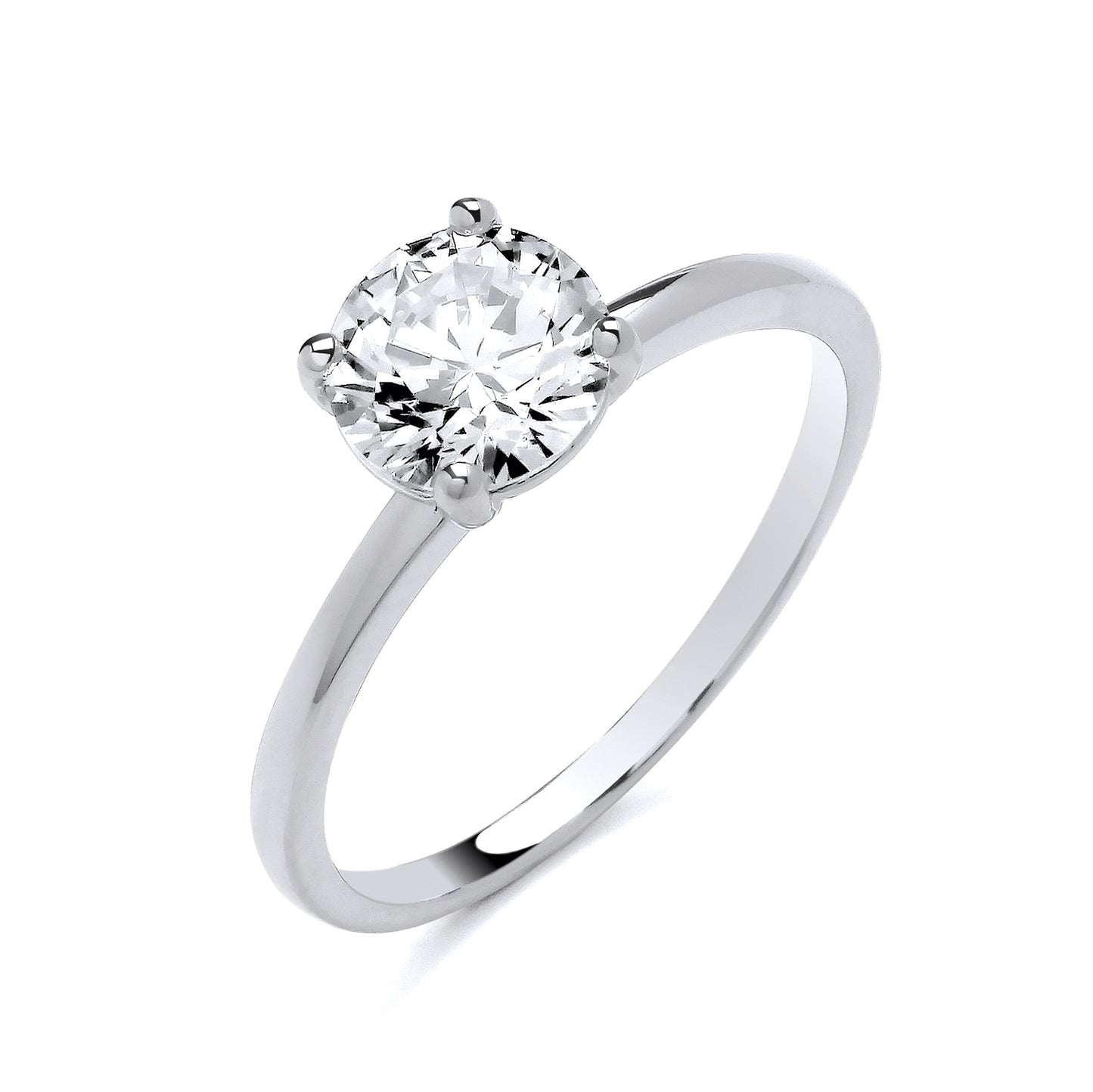 925 Silver & Cubic Zirconia Set Solitaire Ring