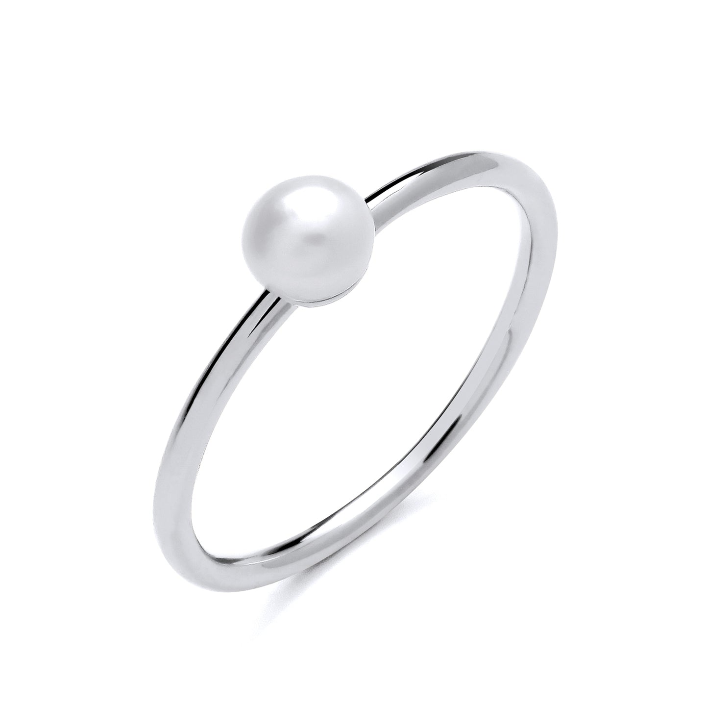 925 Silver & Pearl Set Ring