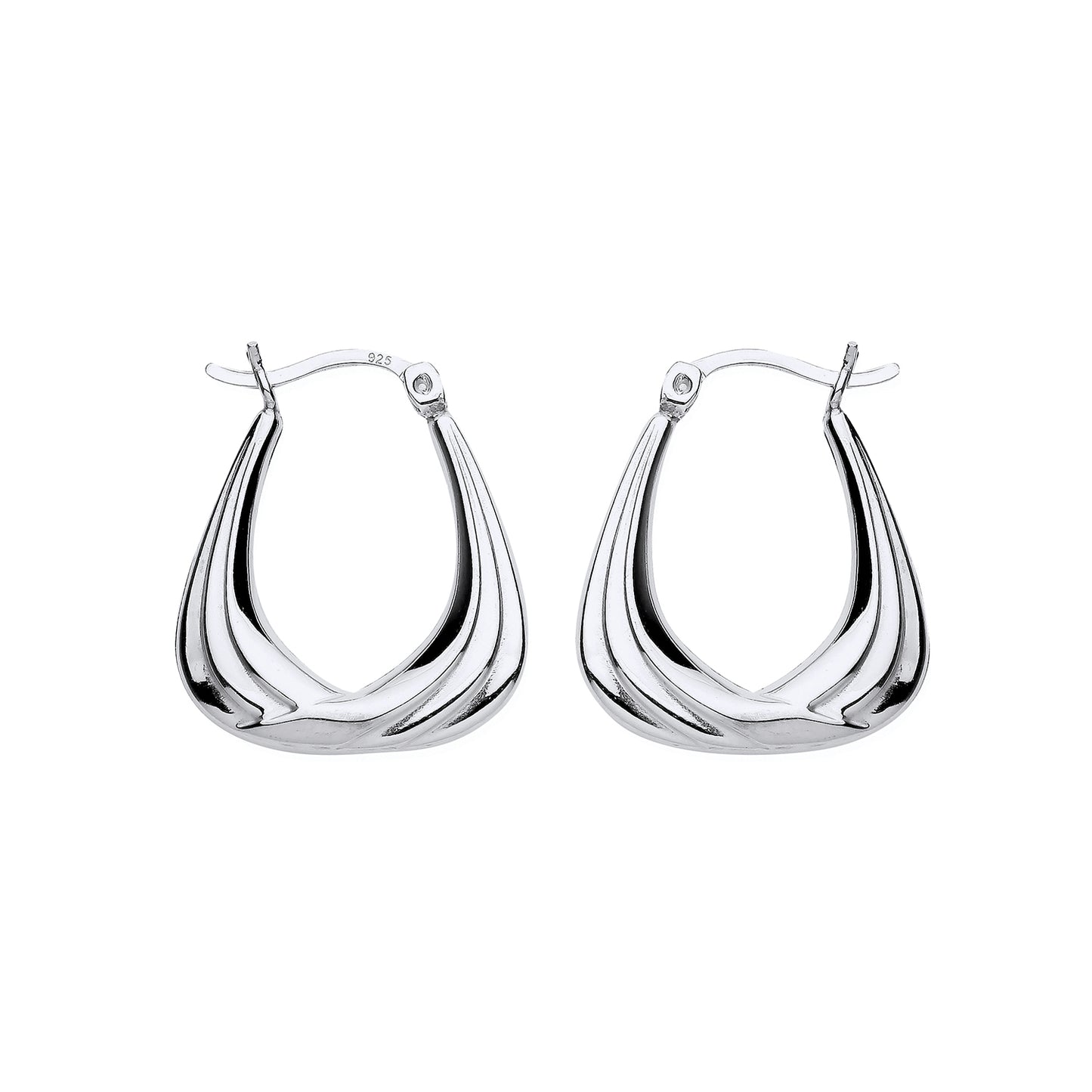 New 925 Silver Handbag Creole Earrings with the weight 2.20 grams