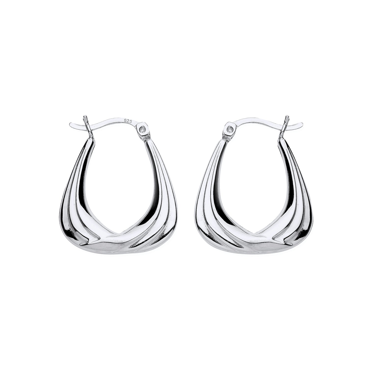 New 925 Silver Handbag Creole Earrings with the weight 2.20 grams