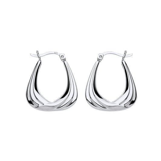 New 925 Silver Handbag Creole Earrings with the weight 2.20 grams