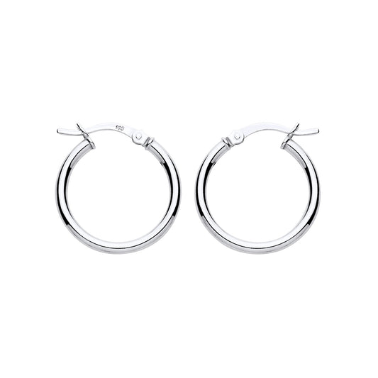 New 925 Silver 20mm Plain Hoop Creole Earrings with the weight 2 grams