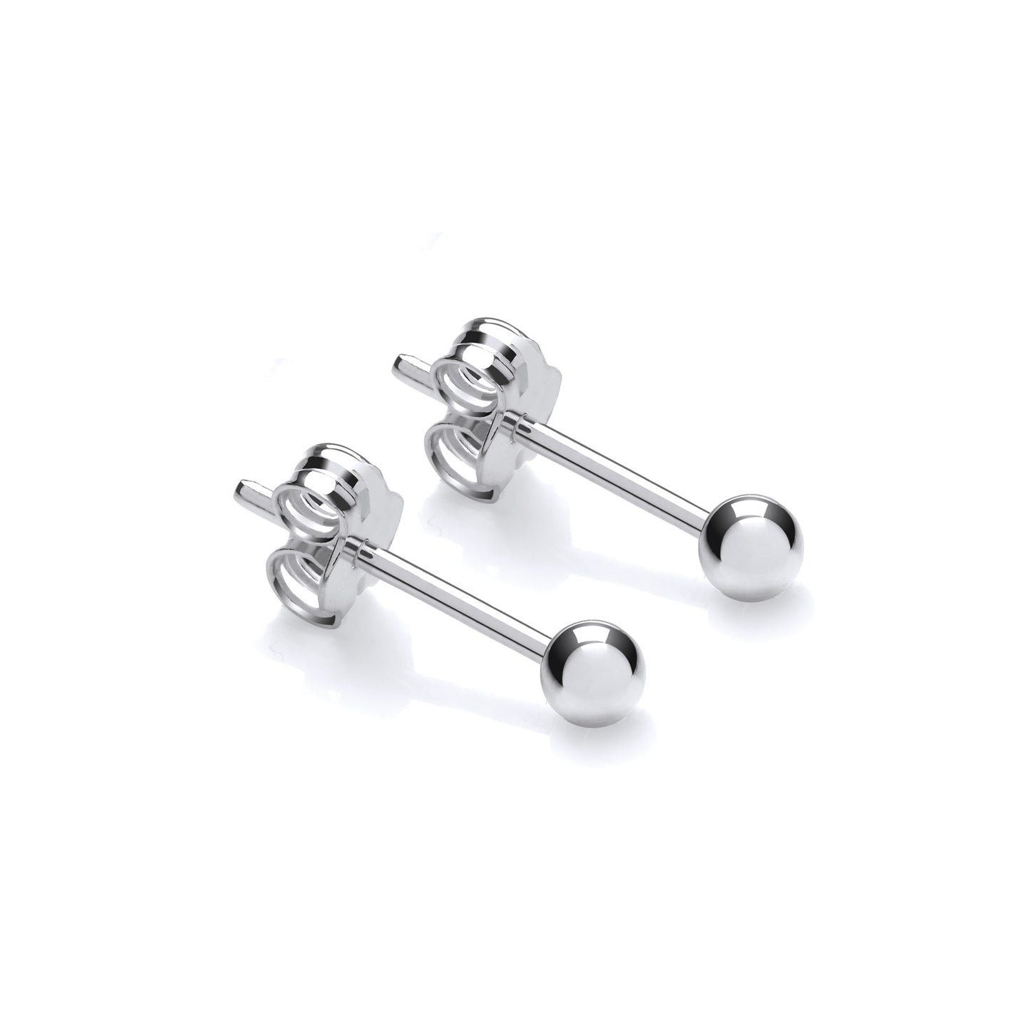 New 925 Silver 3mm Ball Stud Earrings with the weight 0.40 grams