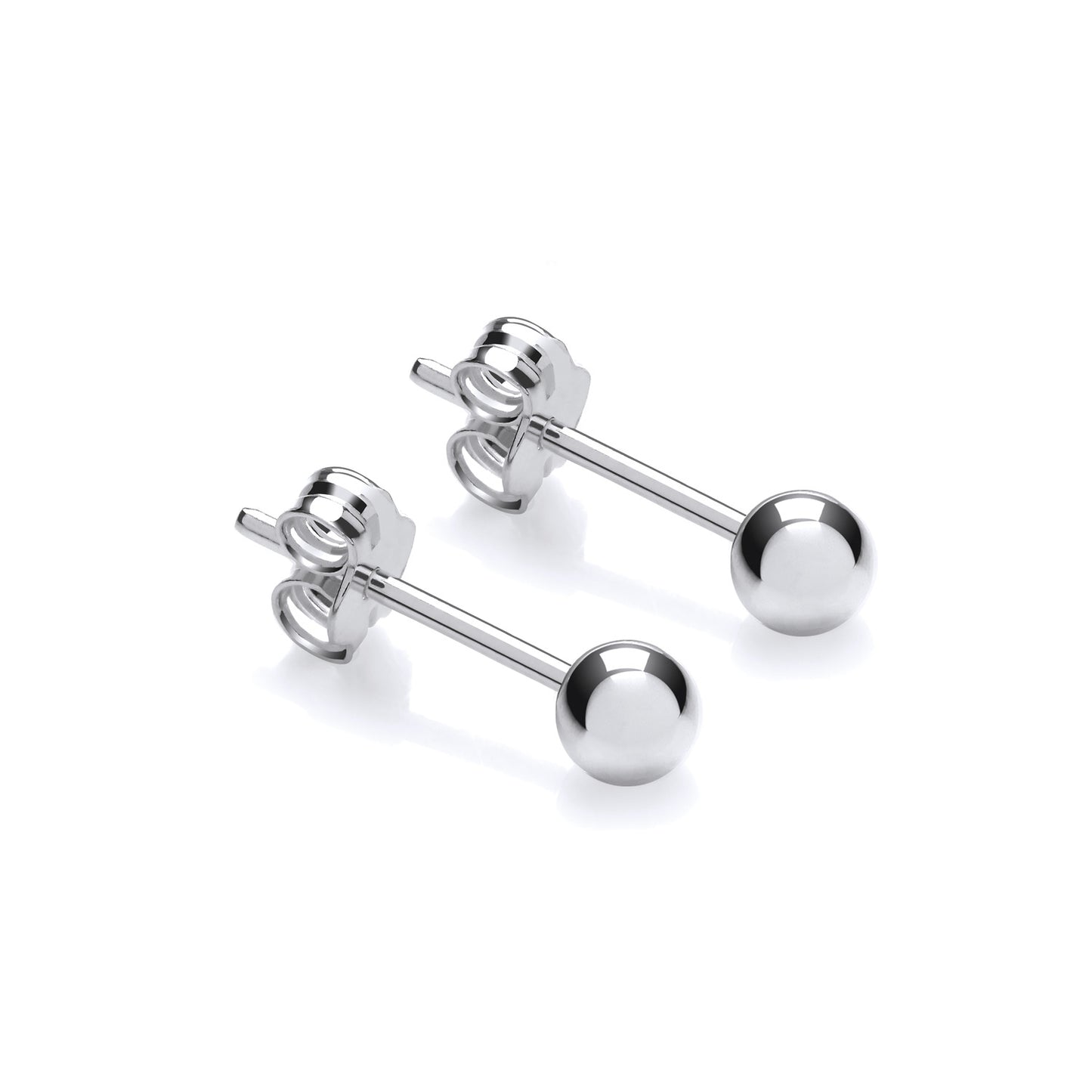 New 925 Silver 4mm Ball Stud Earrings with the weight 0.60 grams