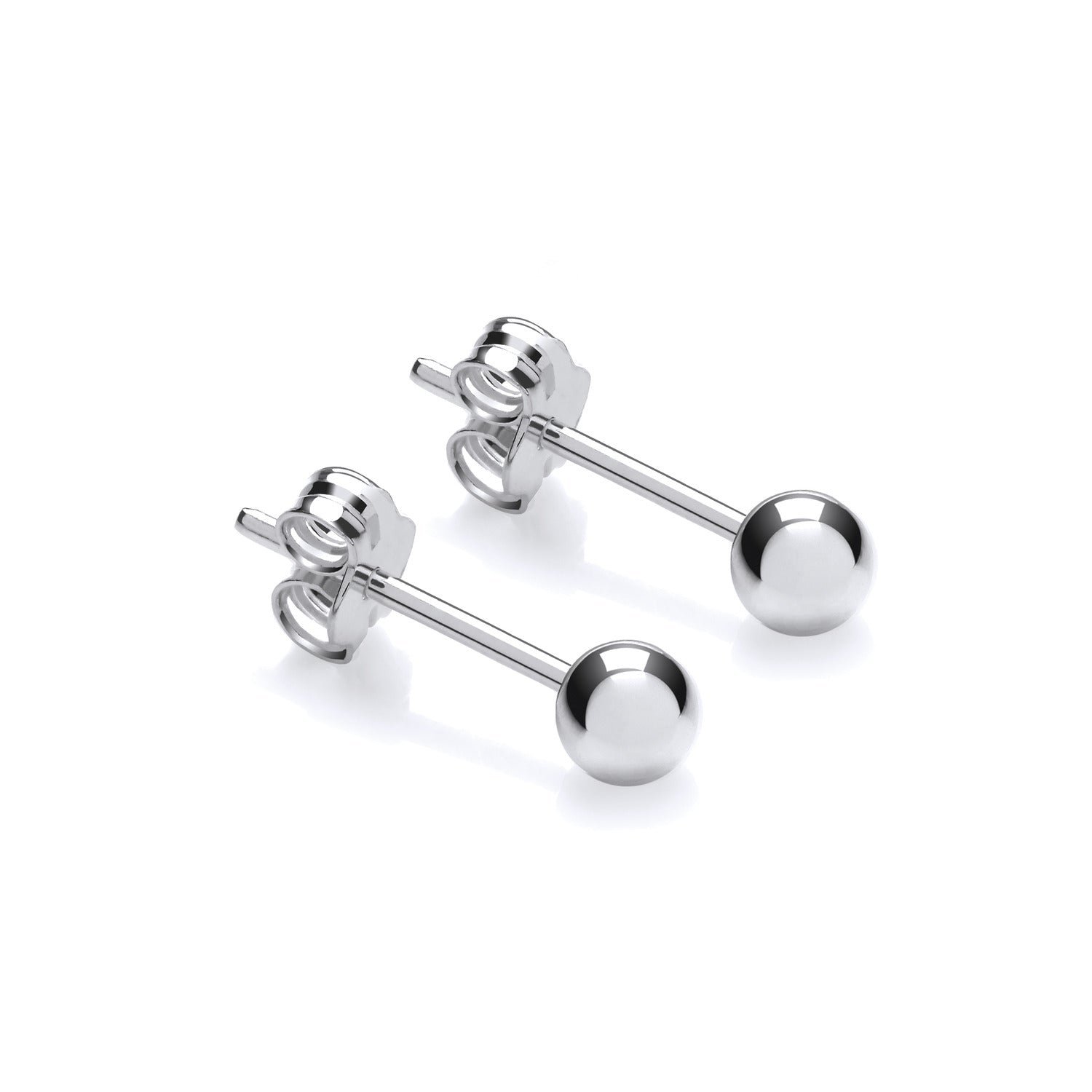 New 925 Silver 4mm Ball Stud Earrings with the weight 0.60 grams
