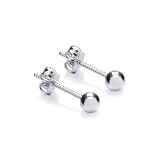 New 925 Silver 4mm Ball Stud Earrings with the weight 0.60 grams
