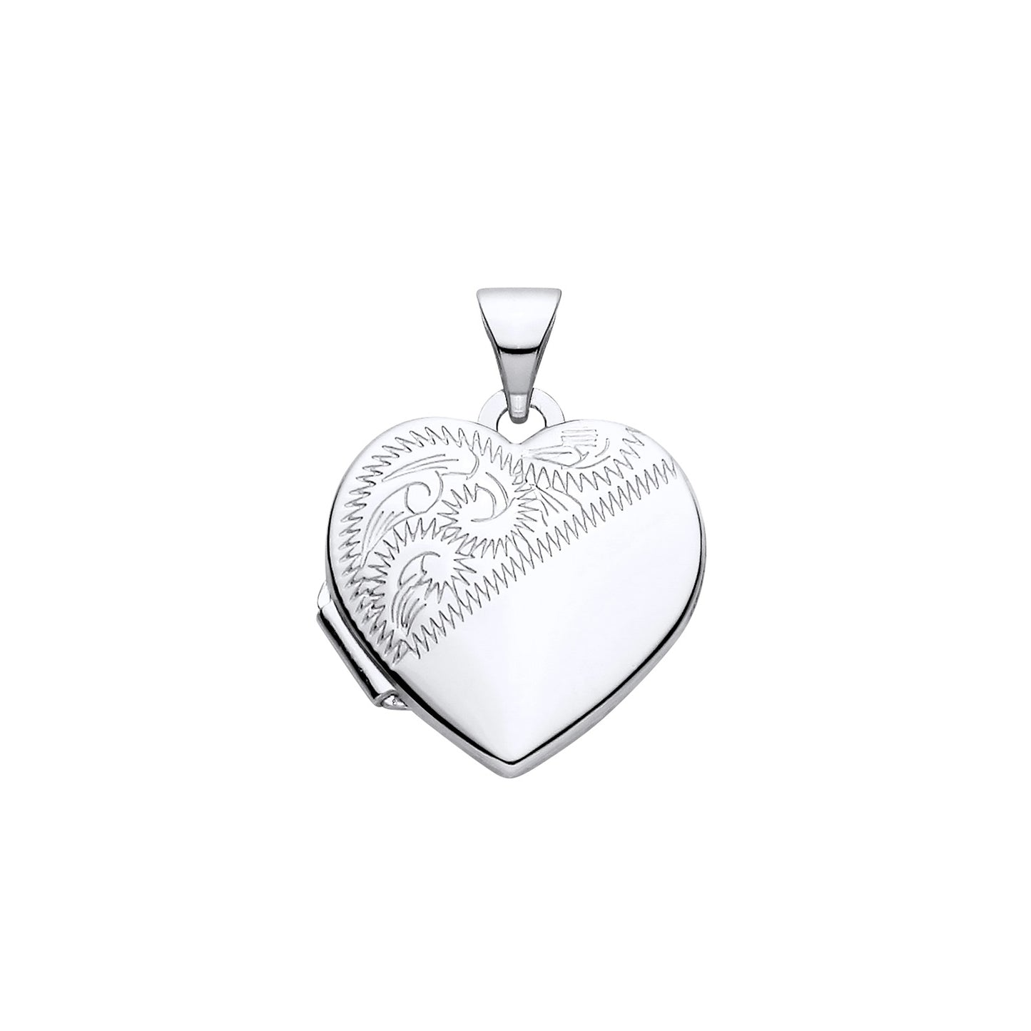 925 Silver Patterned Heart Locket