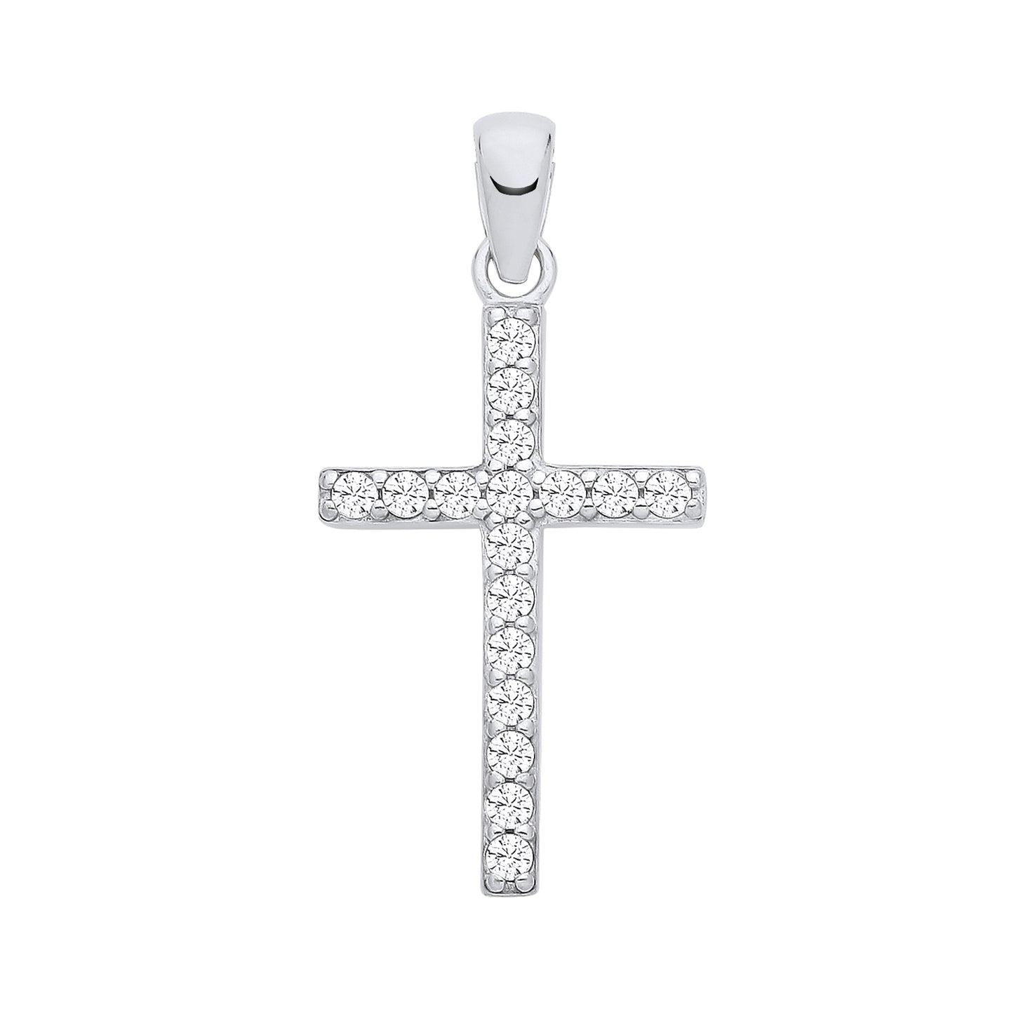 925 Silver & Cubic Zirconia Set Cross Pendant