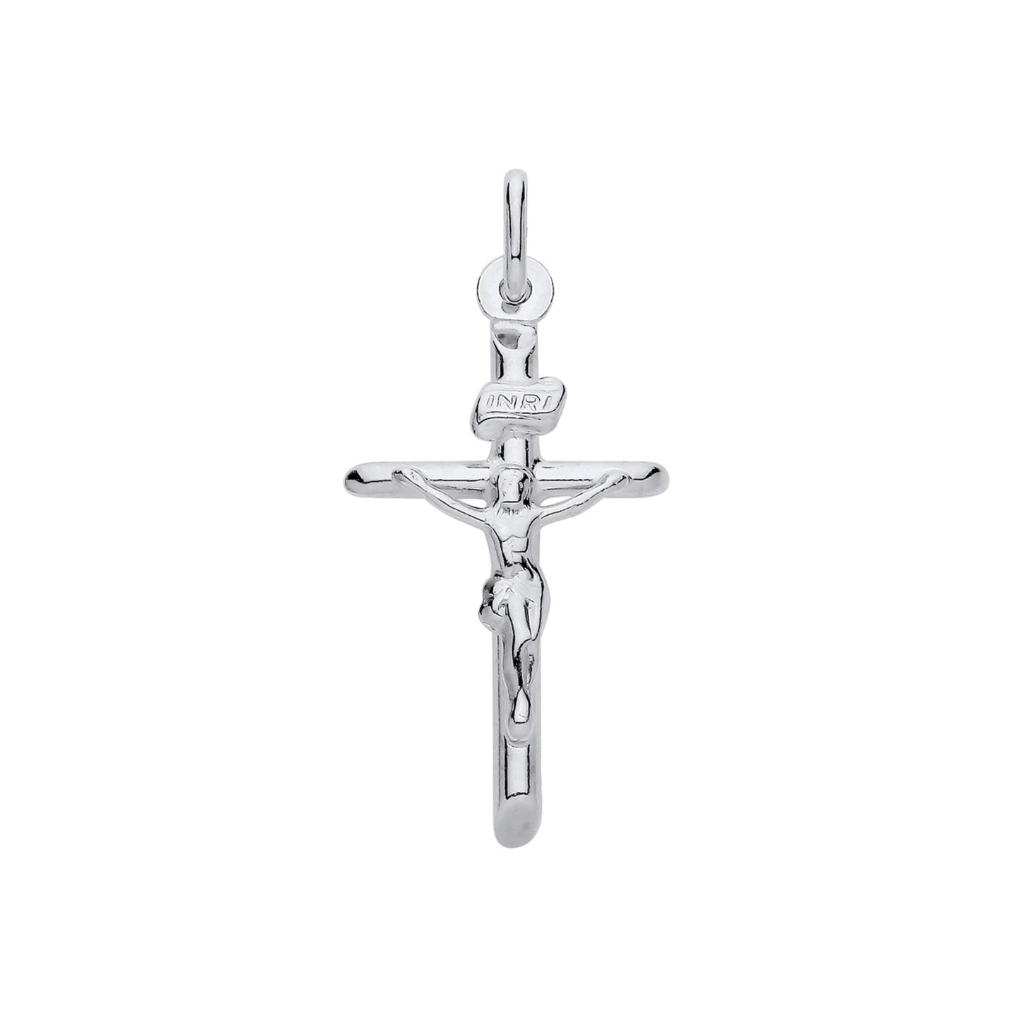 New 925 Silver Tube Crucifix Pendant with the weight 2 grams. Total Length 34mm
Max Width 15.5mm