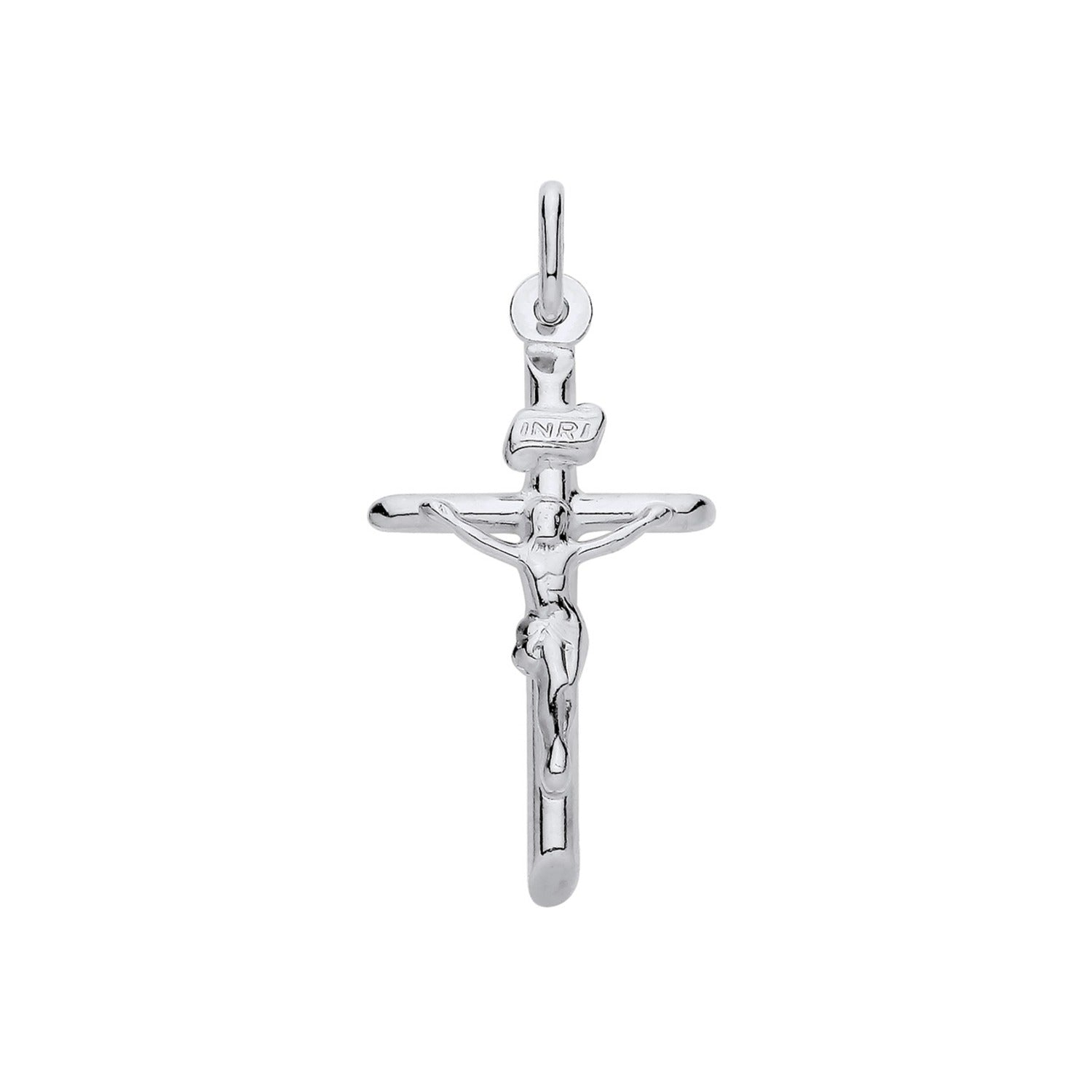 New 925 Silver Tube Crucifix Pendant with the weight 2 grams. Total Length 34mm
Max Width 15.5mm