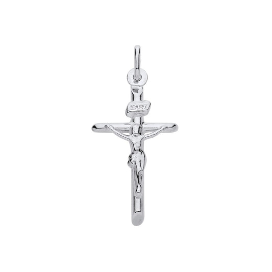 New 925 Silver Tube Crucifix Pendant with the weight 2 grams. Total Length 34mm
Max Width 15.5mm