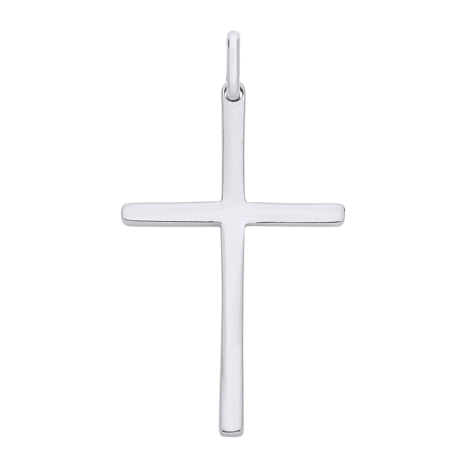 New 925 Silver Polished Plain Cross Pendant with the weight 2.0 grams.&nbsp;Total Length 39mm Max Width 20.4mm