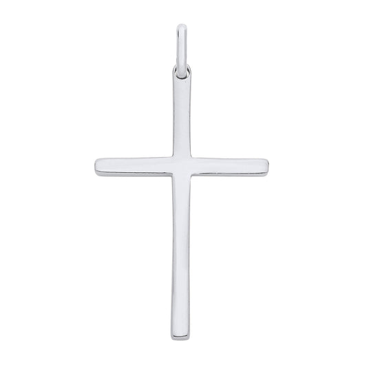 New 925 Silver Polished Plain Cross Pendant with the weight 2.0 grams.&nbsp;Total Length 39mm Max Width 20.4mm