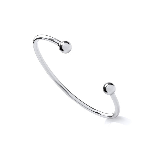 925 Silver Torque Bangle