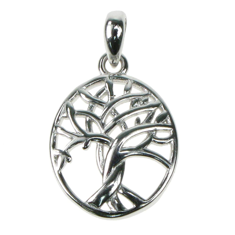 925 Silver Oval Tree of Life 18" Necklace