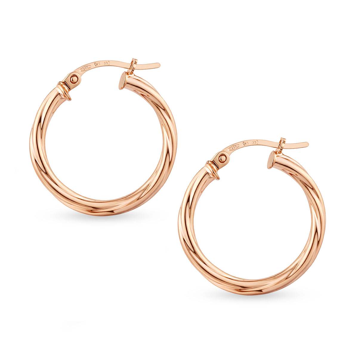 9ct Gold Twisted Hoop Creole Earrings