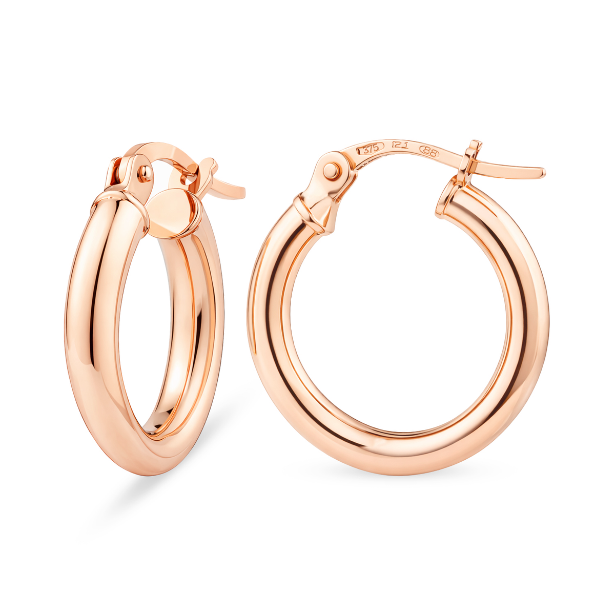 9ct Gold Plain Hoop Creole Earrings