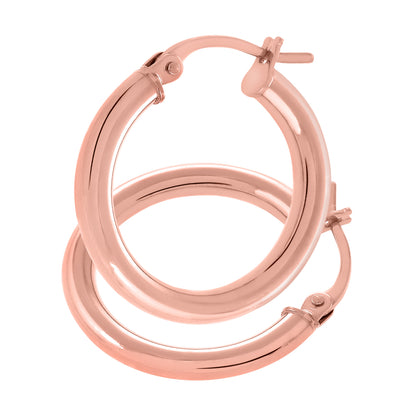 9ct Gold Plain Hoop Creole Earrings