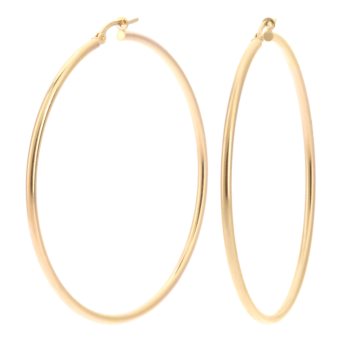 9ct Gold Plain Hoop Creole Earrings