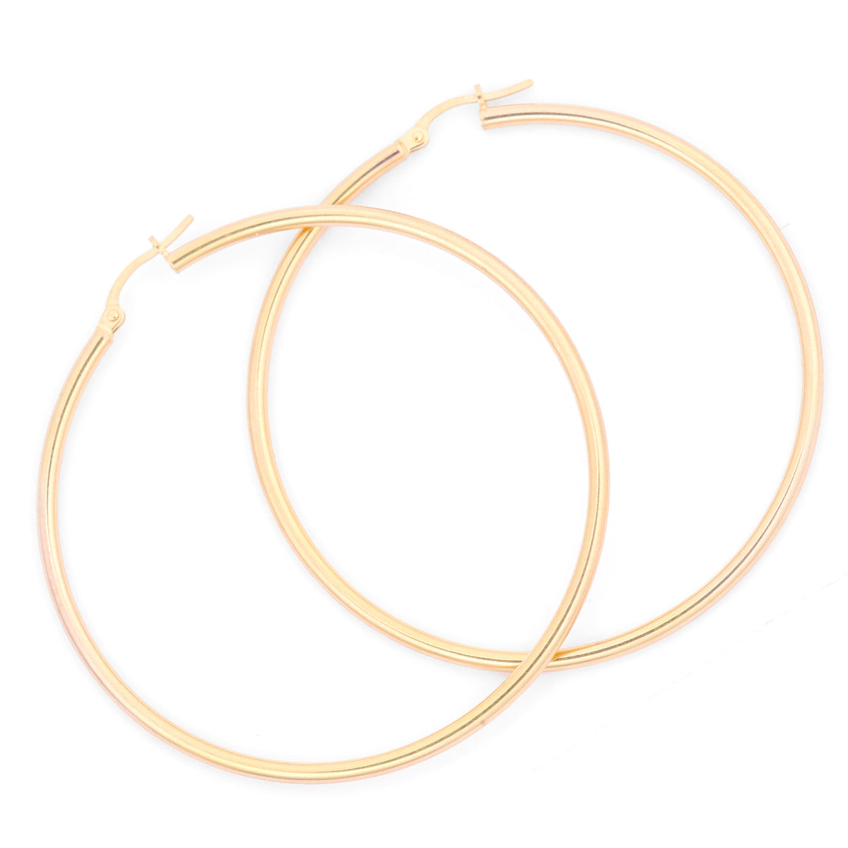 9ct Gold Plain Hoop Creole Earrings