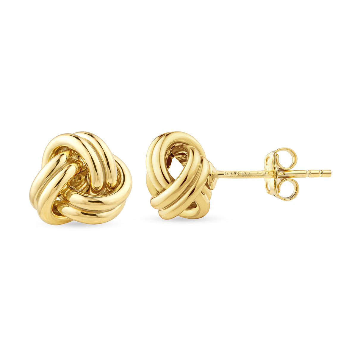 9ct Gold Knot Stud Earrings