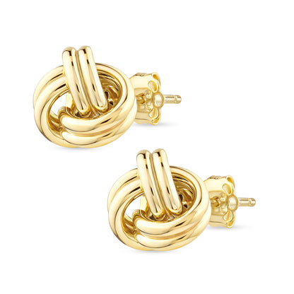 9ct Gold Knot Stud Earrings