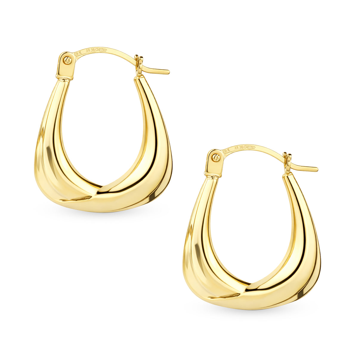 9ct Gold Handbag Style Creole Earrings