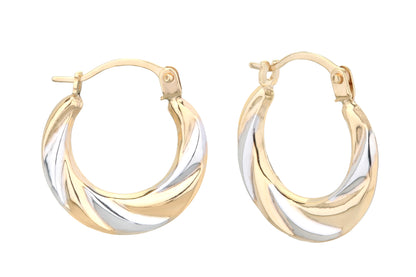 9ct Gold Twist Hoop Creole Earrings
