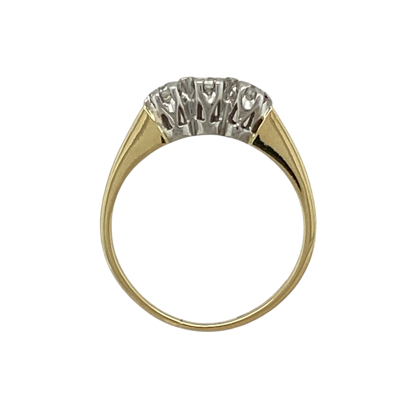 18ct Gold & Diamond Set Trilogy Ring