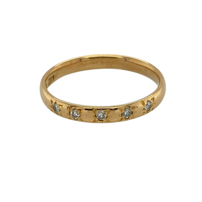 22ct Gold & Diamond Set Band Ring