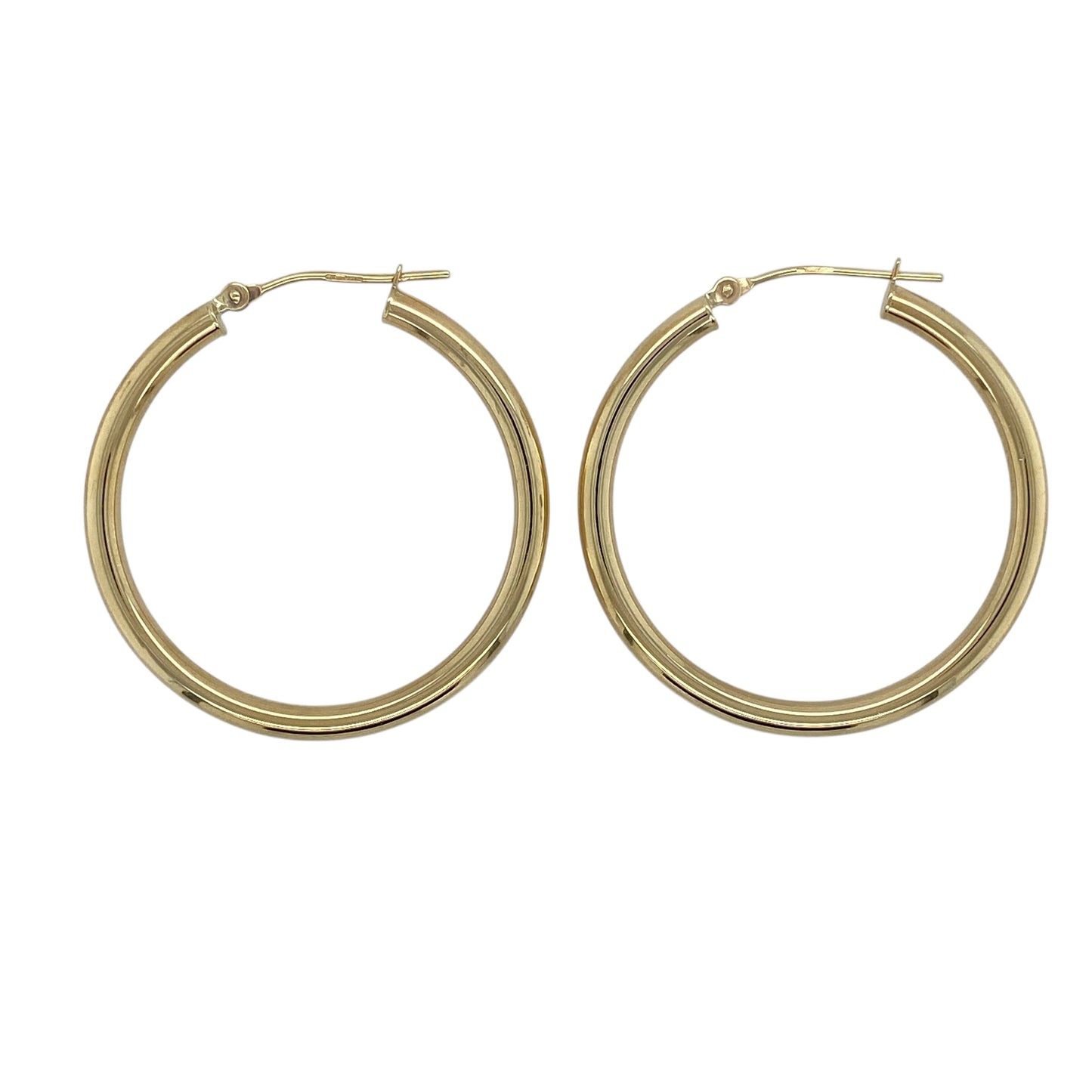 9ct Gold Plain Hoop Creole Earrings