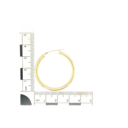 9ct Gold Plain Hoop Creole Earrings